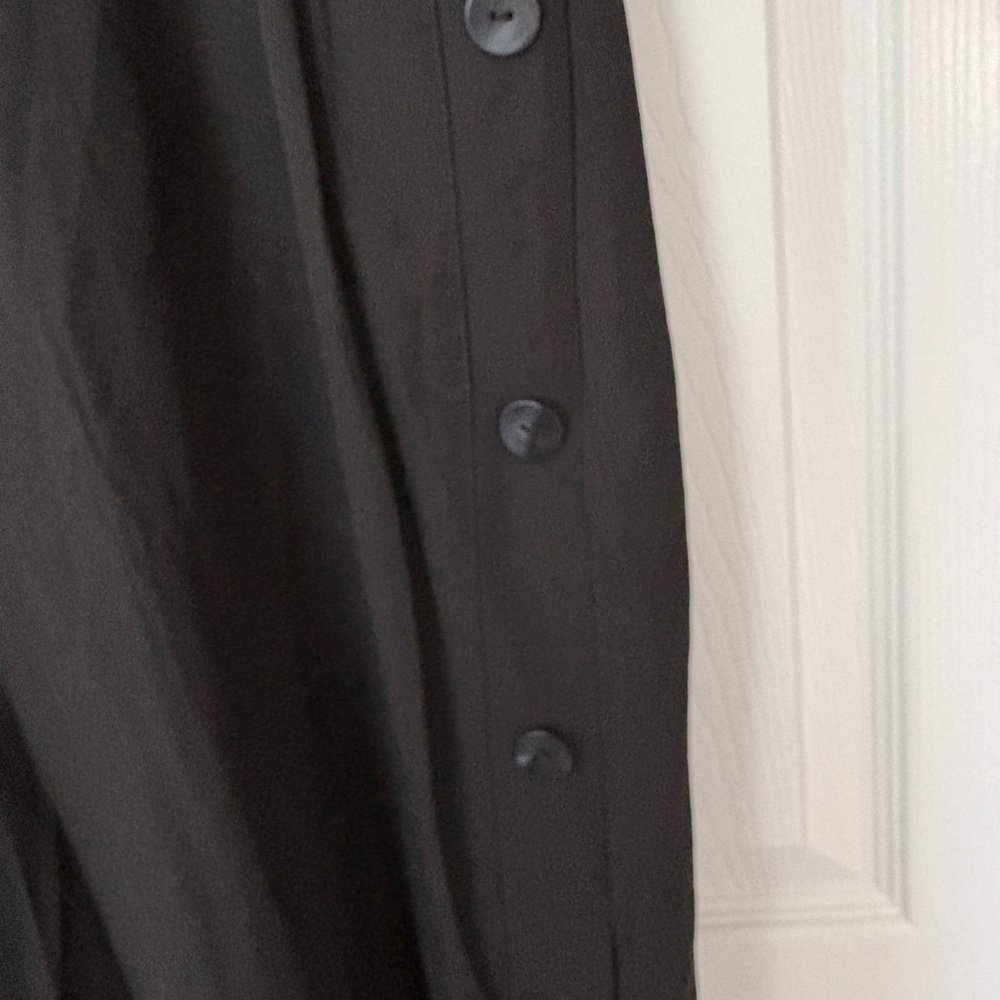 NWT Massimo Dutti Black Long-Sleeve Maxi Dress with Button Detailing. - Picture 6 of 12
